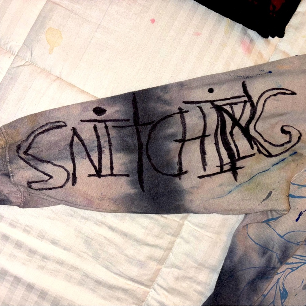 Hoody japanese 🆕 stop snitching anime oversized xl (xxl) hoodie NWOT TIE dye - Picture 15 of 17